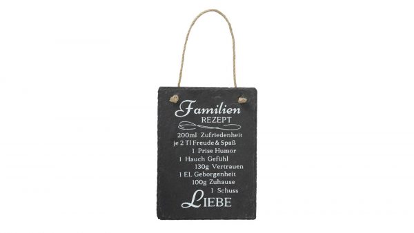 Interliving BEST BUDDYS! Schiefer-Schild Familienrezept