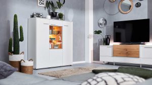 Interliving Wohnzimmer Serie 2102 - Highboard 510518